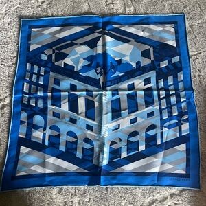 HERMES Faubourg En Perspective Pocket Square